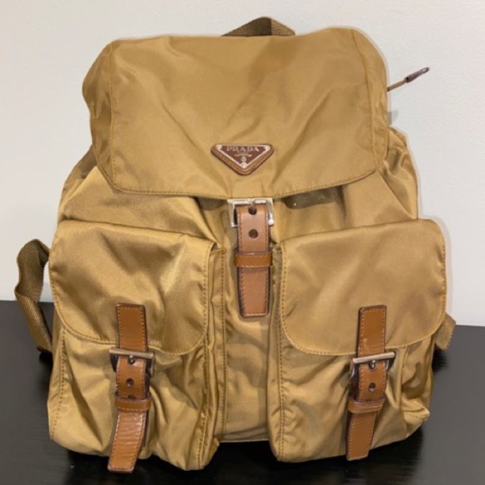 Medium sized Prada nylon backpack